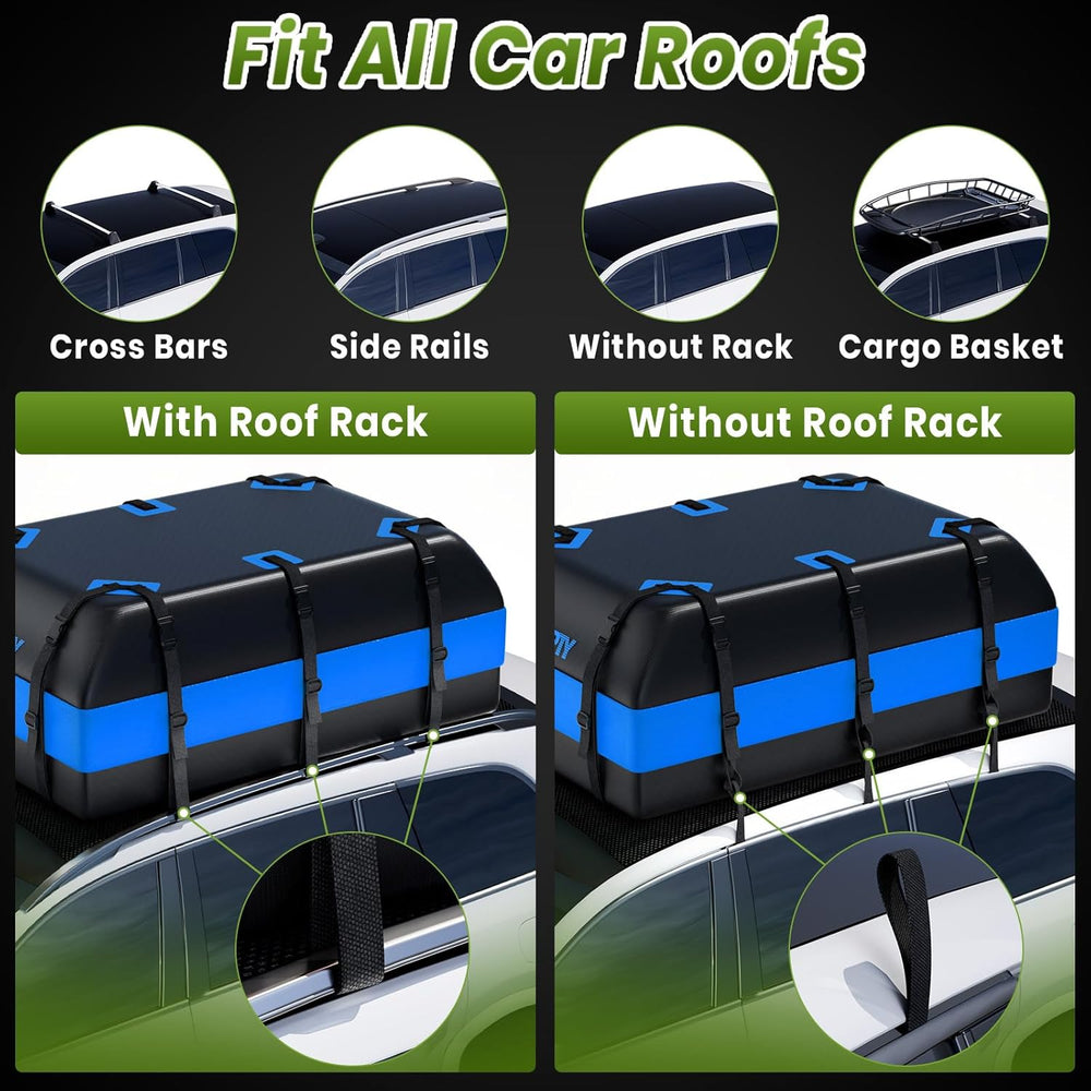 APTY 21 Cubic Feet Car Rooftop Cargo Bag Carrier, Soft Roof Top Luggage Bag f...