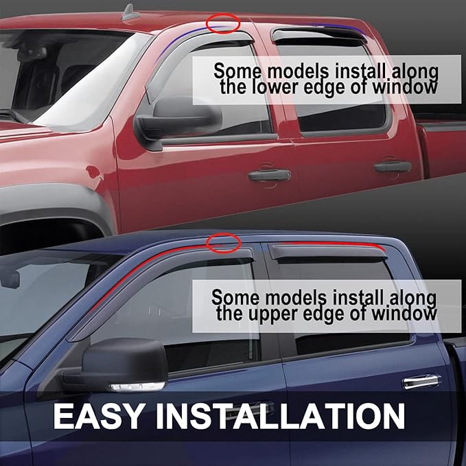 92503 Side Window Visor, Good Looking Window Visor fit