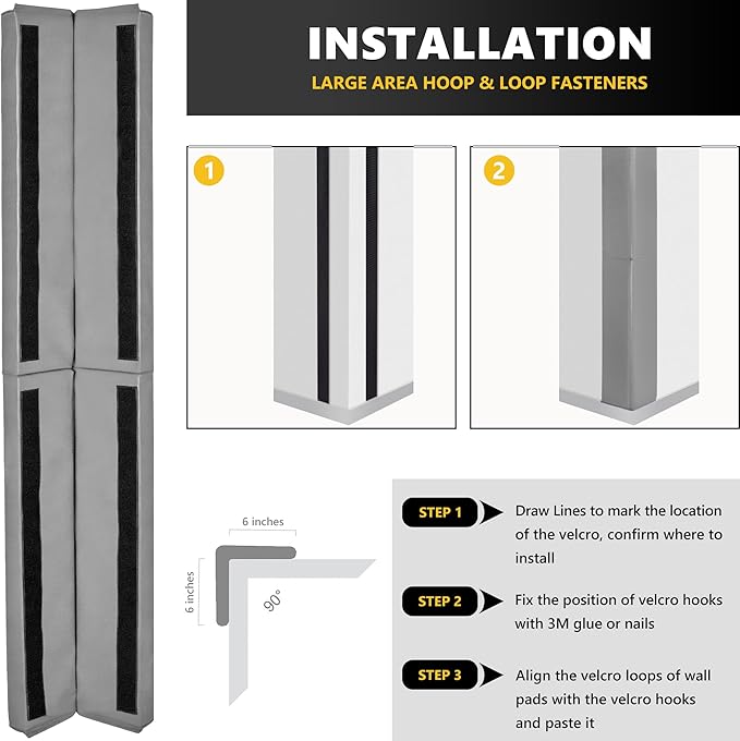 Wall Corner Guards & Edge Protector, Heavy Duty Wall Corner Protective Sa...