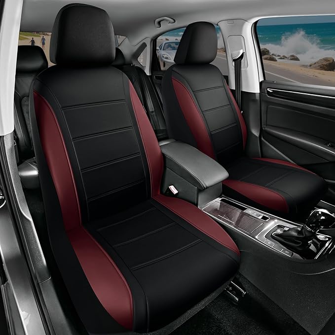 Road Comforts Leather Seat Covers, Breathable Car Seat Covers Front Seat