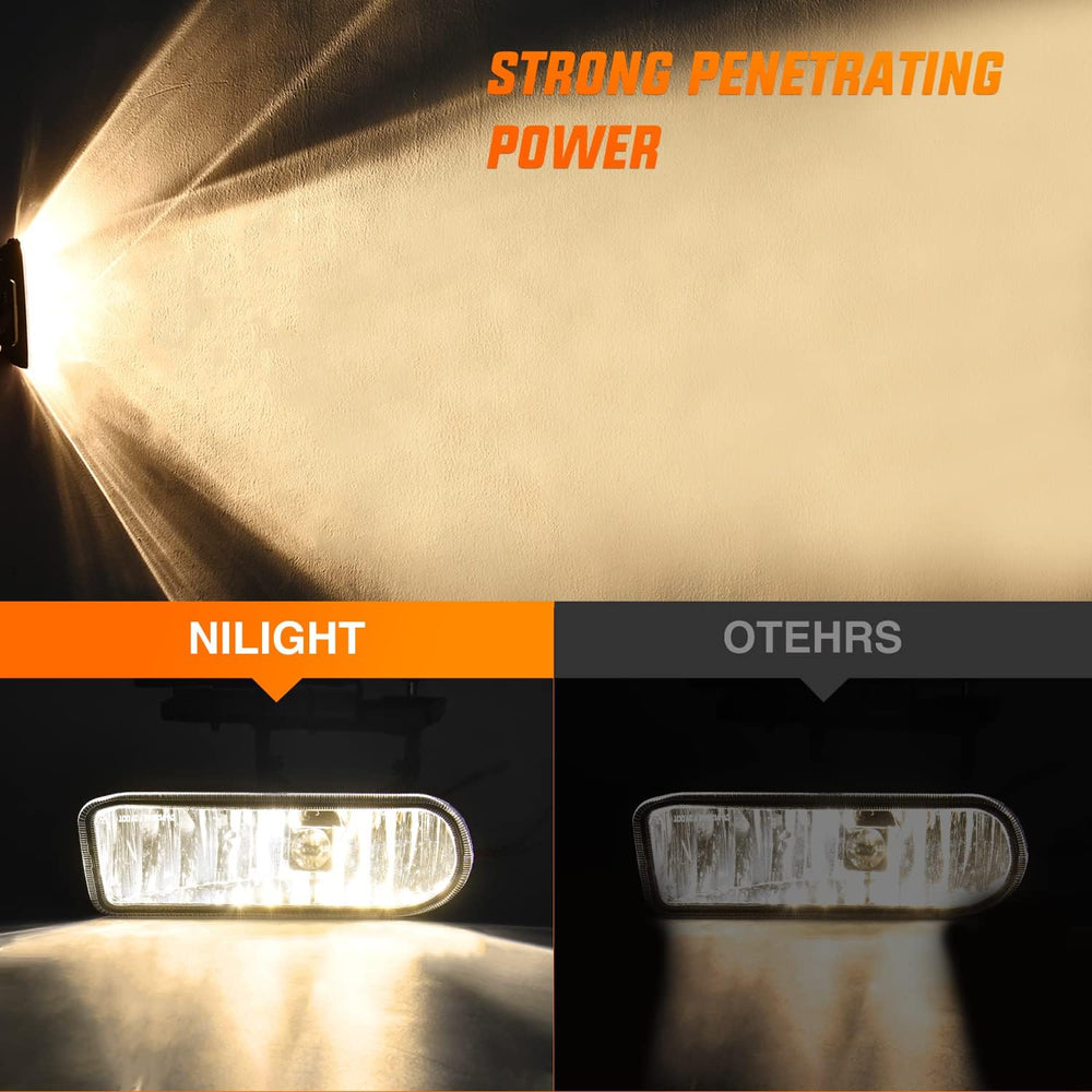Nilight Fog Light Assembly Compatible with 2000-2006 Chevy Suburban Tahoe
