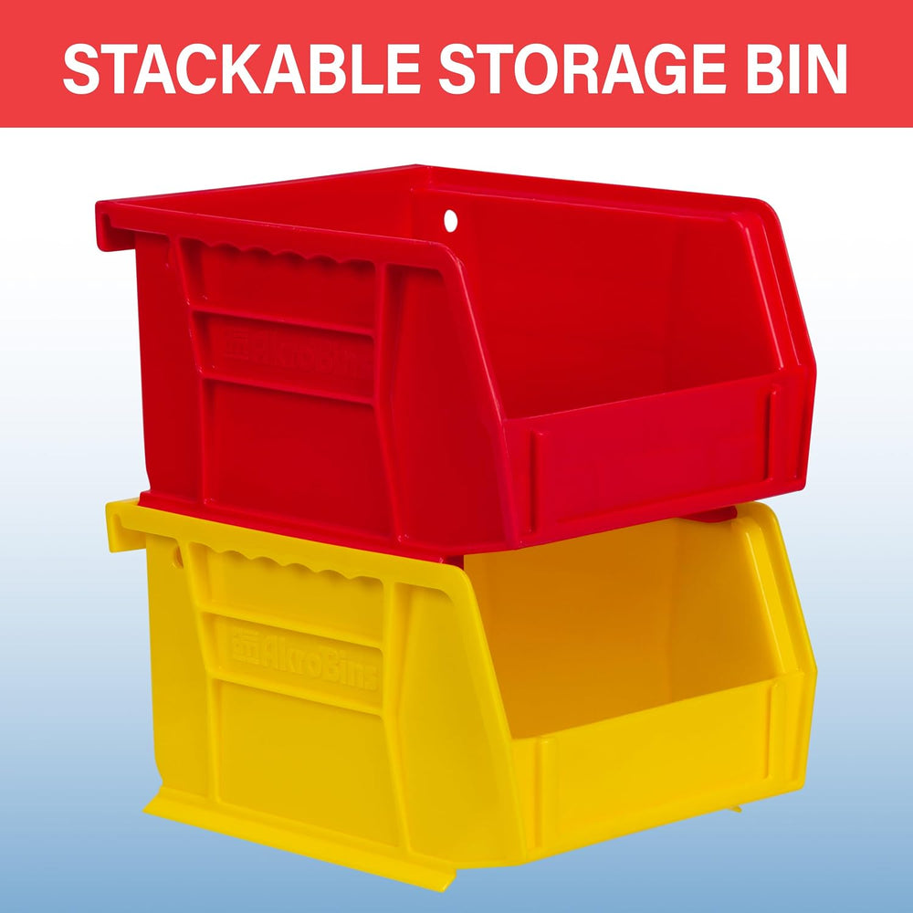Akro-Mils 30210 AkroBins Plastic Storage Bins, 5"x4"x3", Black...