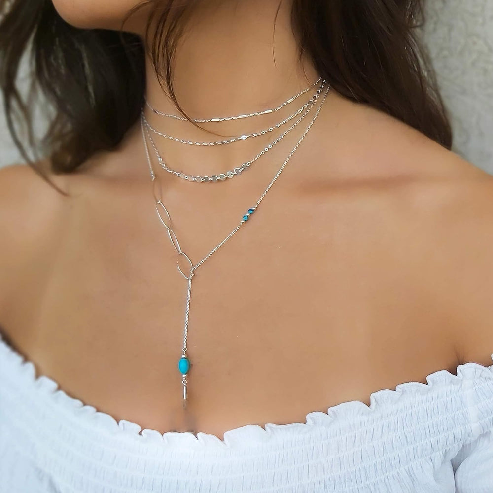 Annika Bella Silver Chain Choker Necklace, Silver Choker Necklaces, Length 13...