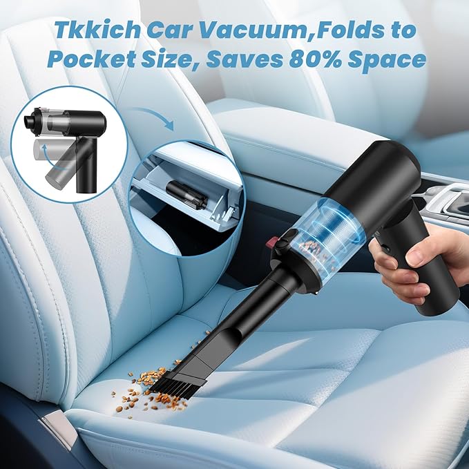 Vac V2 Portable Air Blower/Car Vacuum 90°Foldable 3in1 Handheld Vacuums Cleaner