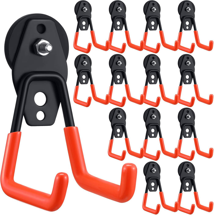 Landhoow Large Magnetic Hooks Heavy Duty Garage Magnet Hooks Strong Storage (14 Pcs)