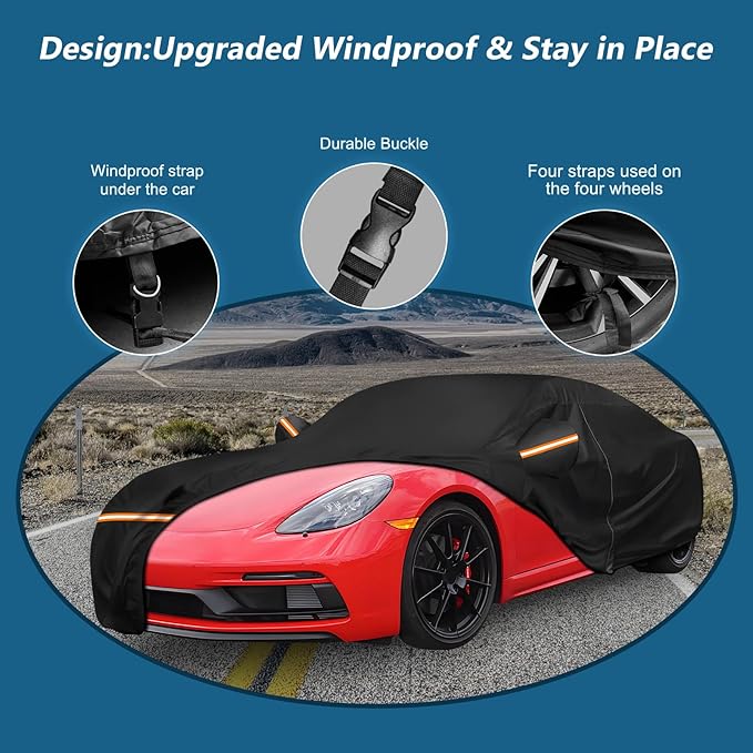 Car Cover for Porsche Cayman, for Porsche 718, Spyder 1997-2025, Waterproof