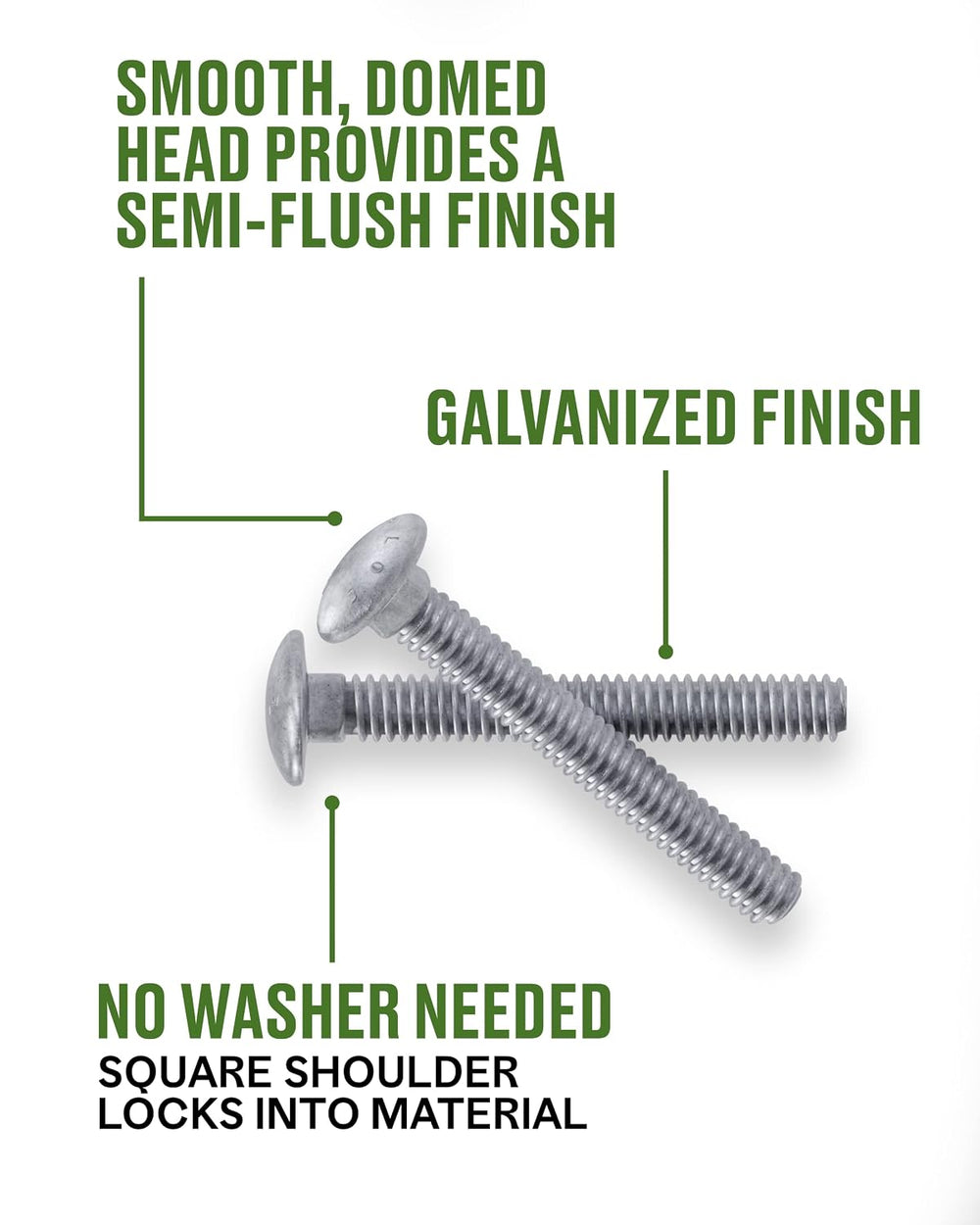 Hillman Hot-Dipped Galvanized Steel Carriage Bolts 5/16-18 x 3-1/2-Inch