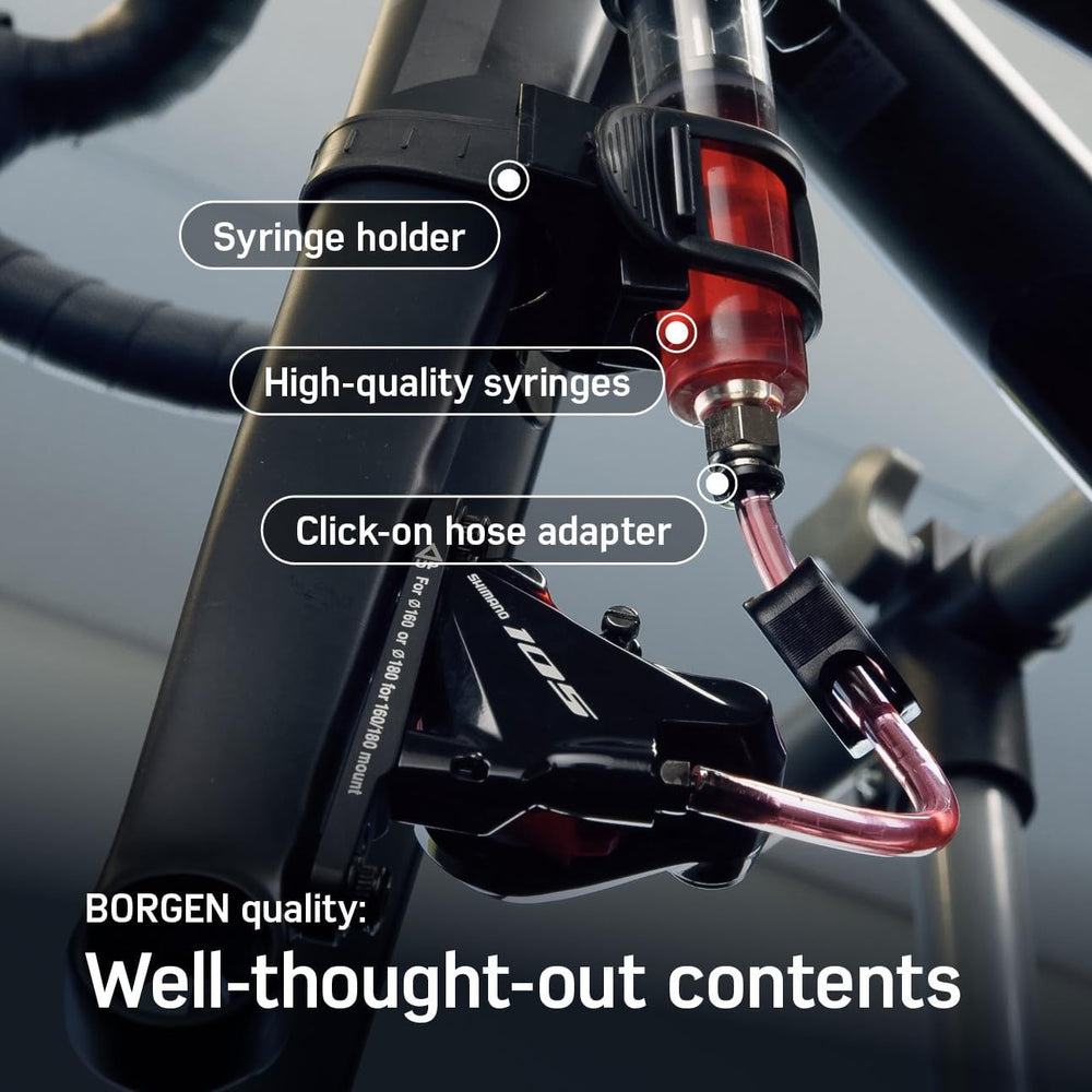 Borgen Brake Bleeding Kit PRO - for Shimano, Tektro & TRP Disc Brakes
