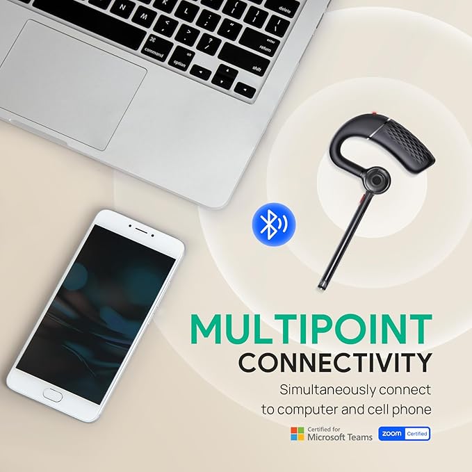 Yealink BH71 Lite Bluetooth Headset, Wireless Earpiece