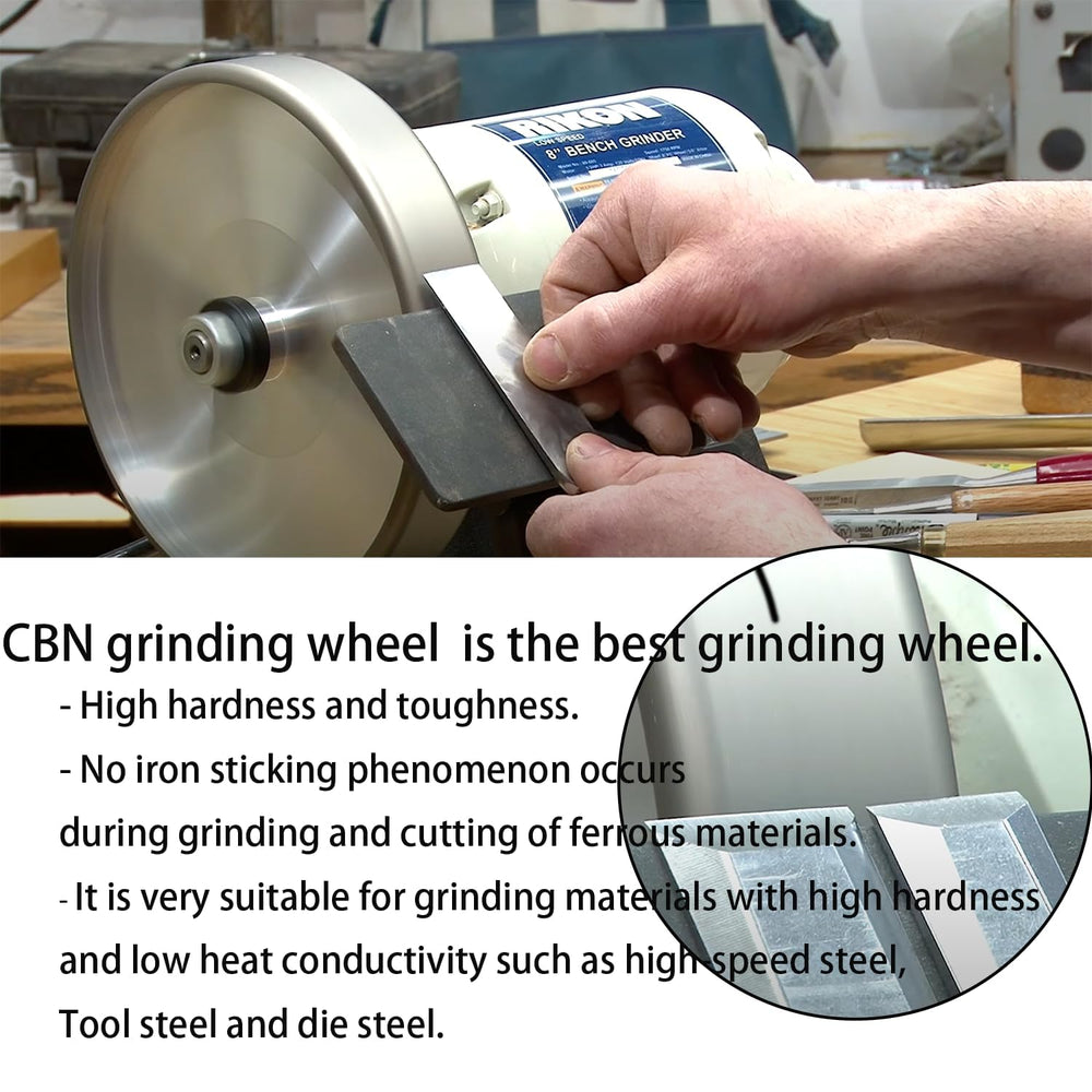 CBN Grinding Wheel 6 inch 150 Grit,Adjustable Bore,1'' Wide, Suitable...