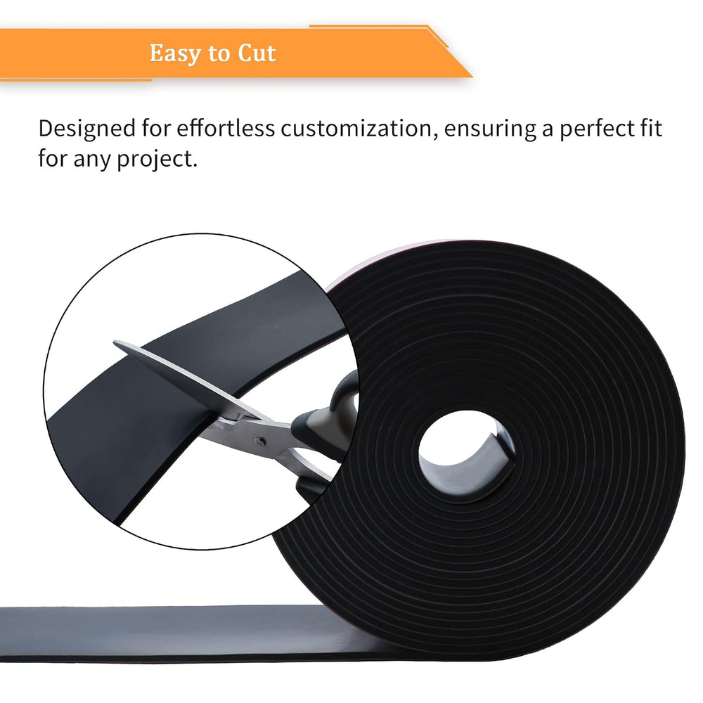 DOBTIM Solid Neoprene Rubber Strips with Adhesive Backing 1/8 (.125)" Th...