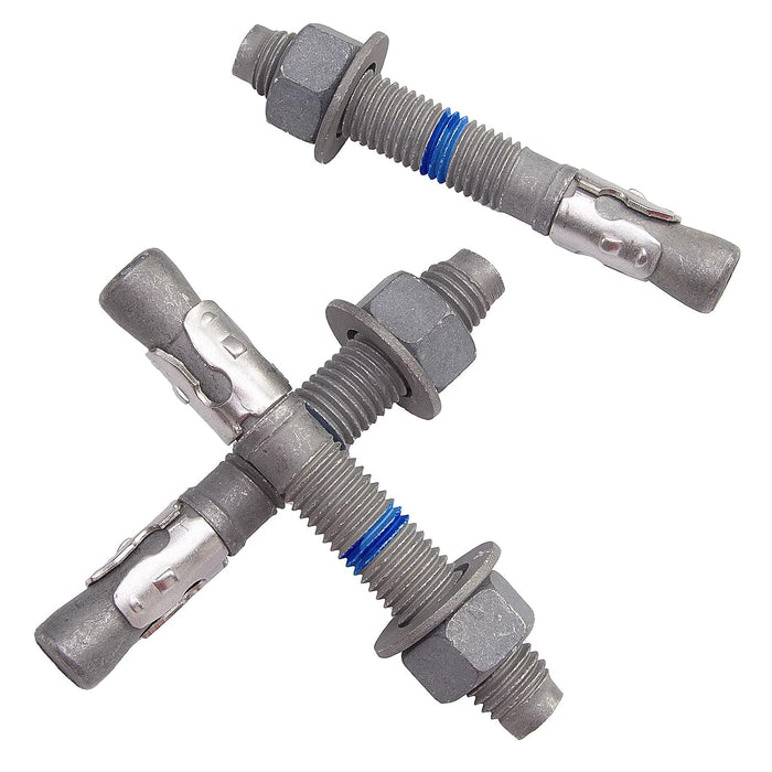 3/4" x 5-1/2" Concrete Anchors (10 Pack) 3/4 inch Wedge Anchors Bolts Hot Dip Galvanized