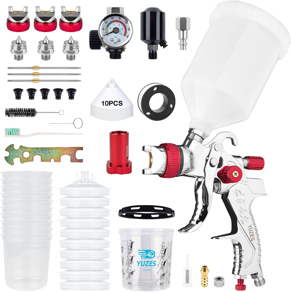 YUZES HVLP Spray Gun Plus Kit