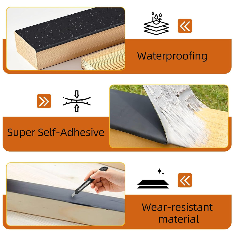 Joist Tape 3" x 50', 4 Pack Self-Adhesive Butyl Deck Flashing