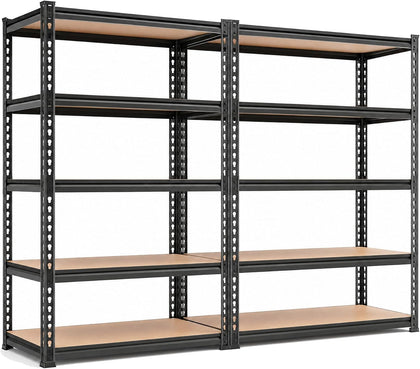 2 Pack Garage Shelving, 36"W x 16"D x 72"H, 5-Tier Storage Rack