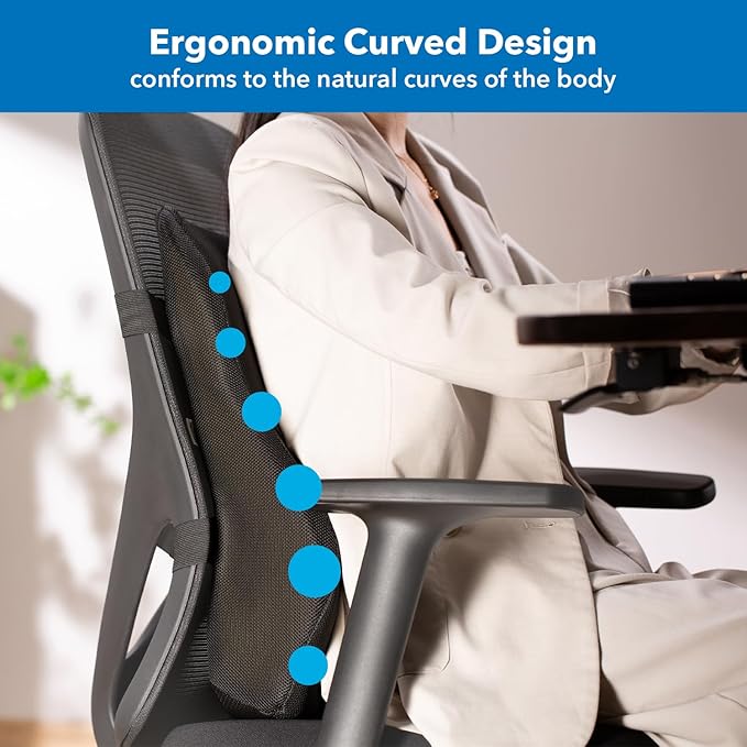 Mount-It! Office Chair Cushion, Lumbar Support Pillow