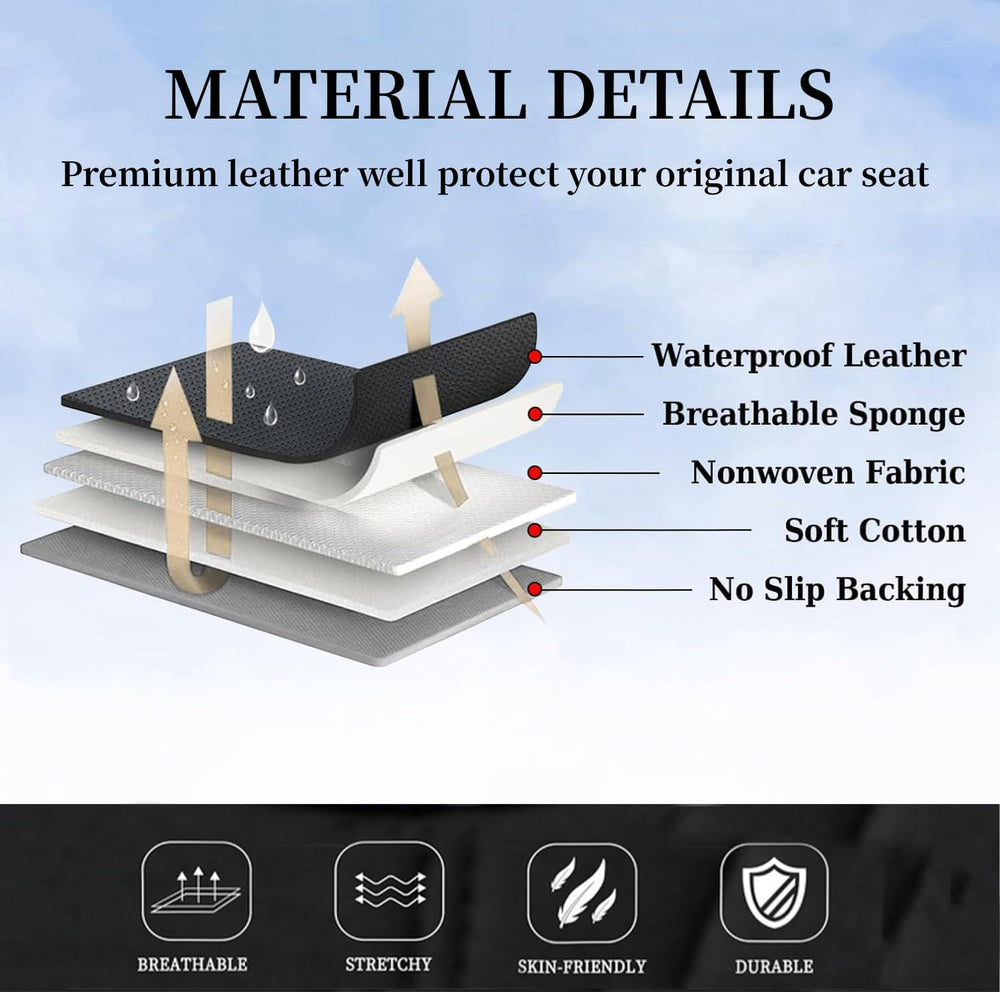 Coverado Seat Covers, Car Seat Covers Front Seats, Black Seat Cover, Waterpro...