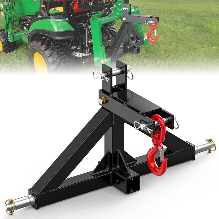 3 Point Trailer Hitch 2” Receiver Quick Hitch Compatible with Cat 1 Tractor