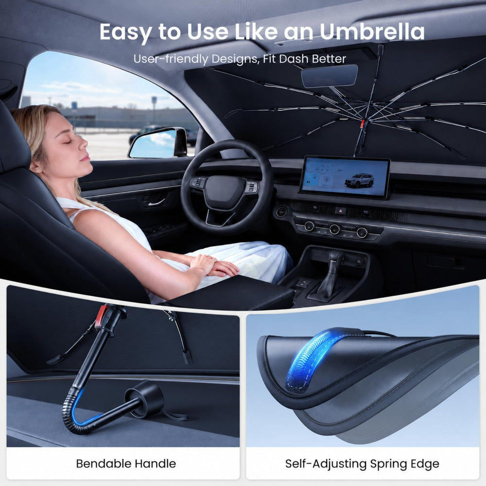 REEVAA 2026 Upgraded Windshield Sun Shade Umbrella [100% Sun Protection &...