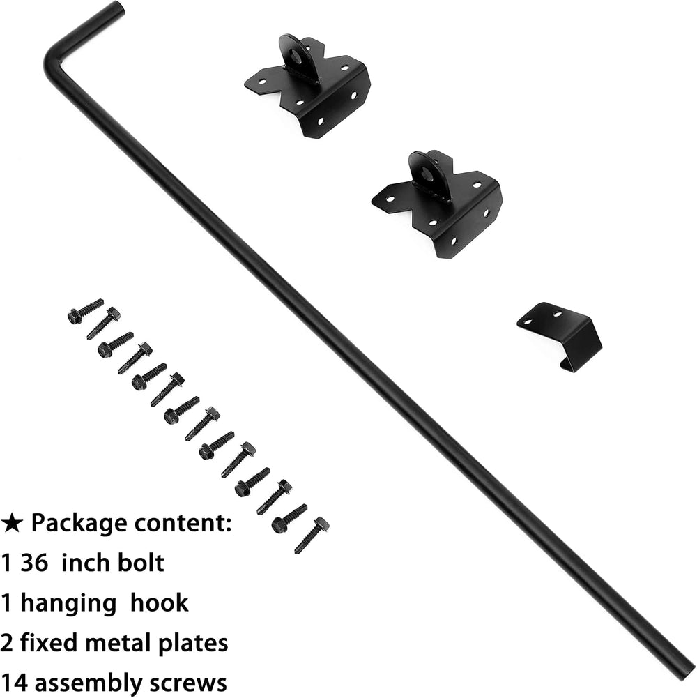 Heavy Duty 36 inch Cane Bolt Drop Rod Gate Drop Pin Steel Material -1 Pack ma...