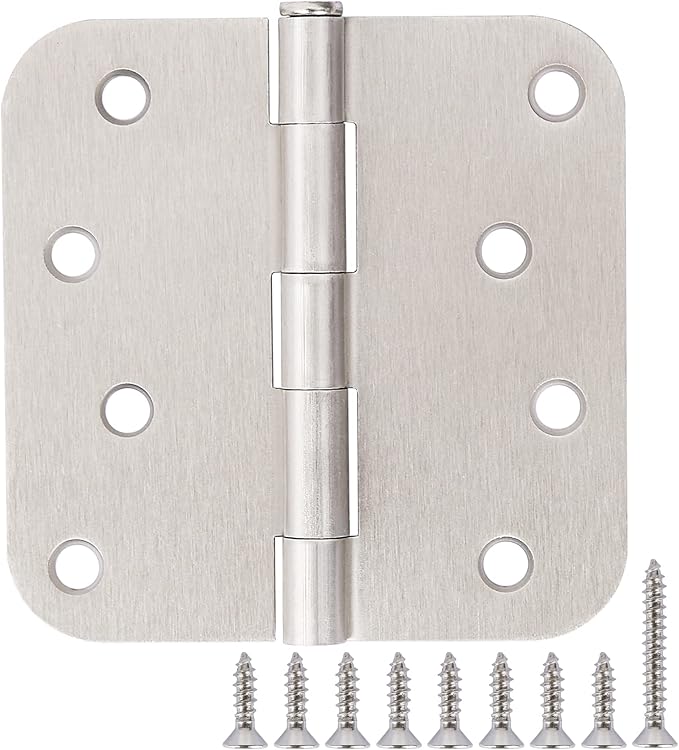 18 Pack 4 Inch Nickel Door Hinges Satin/Brushed Nickel Door Hinges 4 in x 4&q...
