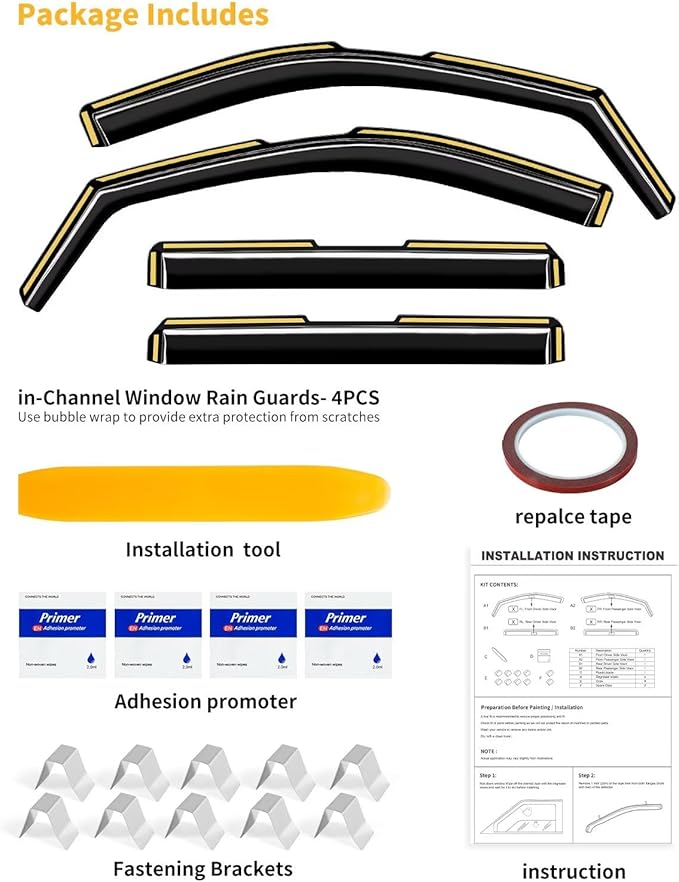 in-Channel Window Rain Guards Fit