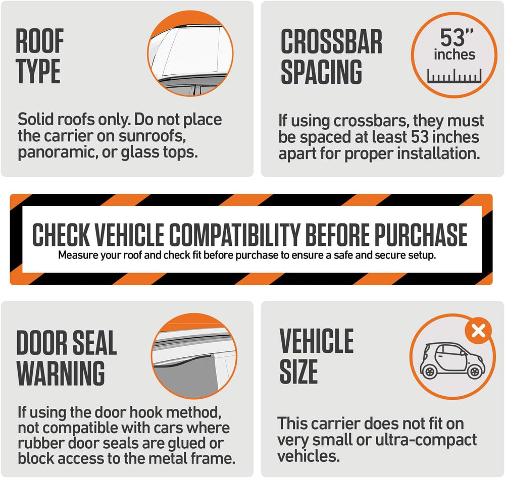 VENTURE 4TH Car Rooftop Cargo Carrier – 21 Cubic Feet Soft-Shell Waterproof R...