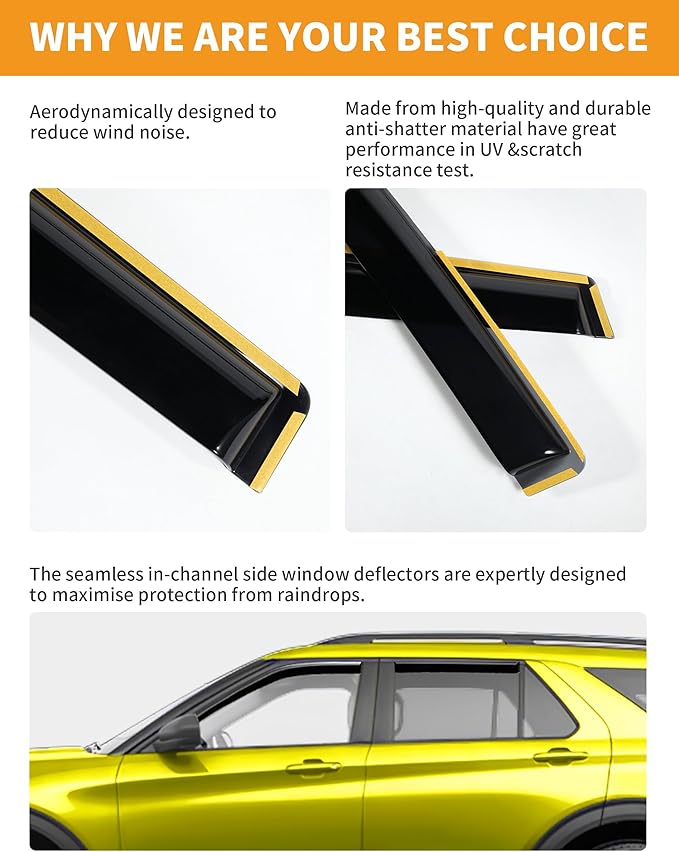 in-Channel Window Rain Guards Fit