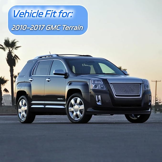 Rain Guard Fit for 2010-2017 GMC Terrain, Outside-Mount Side Window Visor (4pcs)