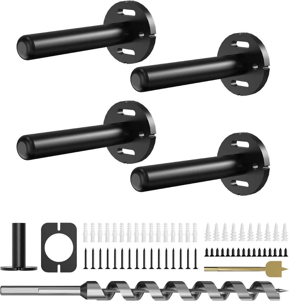 4pcs Wall Shelf Brackets Heavy Duty Floating Shelf Bracket Hidden,Invisible B...