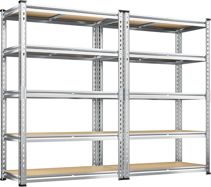 REIBII Garage Shelving, 5 Tier Storage Shelves Load 2020LBS, Adjustable Garage (2 Pack)