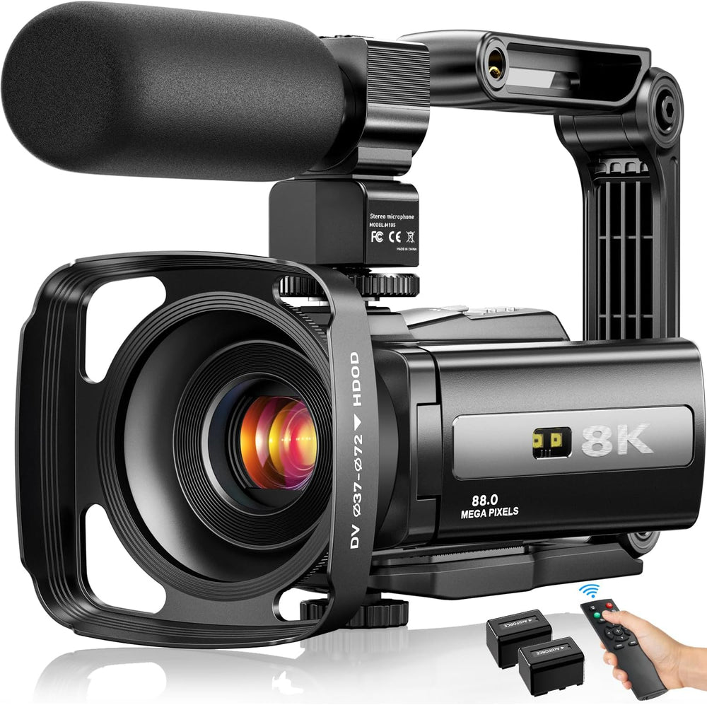 FlyFrost 8K Video Camera 88MP UHD WiFi Vlogging Cameras for YouTube 18X Digit...