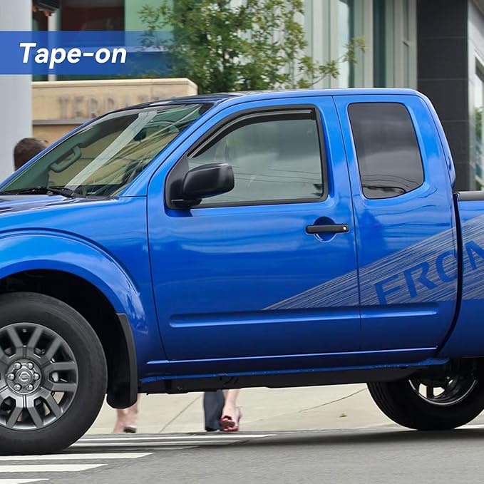 Window Visors Rain Guards for 2005-2020 Nissan Frontier King Cab, Out-Channel