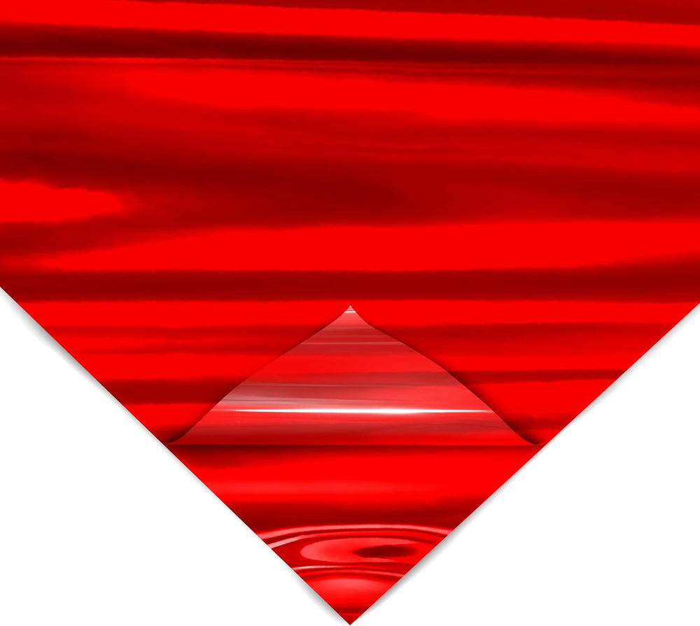 VViViD Holographic Chrome Red Vinyl Wrap DIY Air-Release Adhesive Film 50ft x...