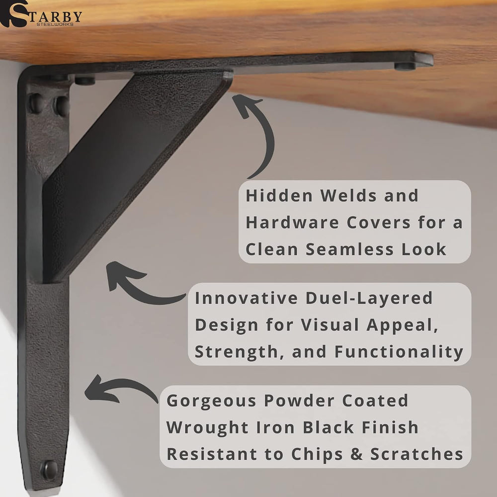 Starby Jetstream Solid Heavy Duty Low Profile Welded Countertop Support Shelf...
