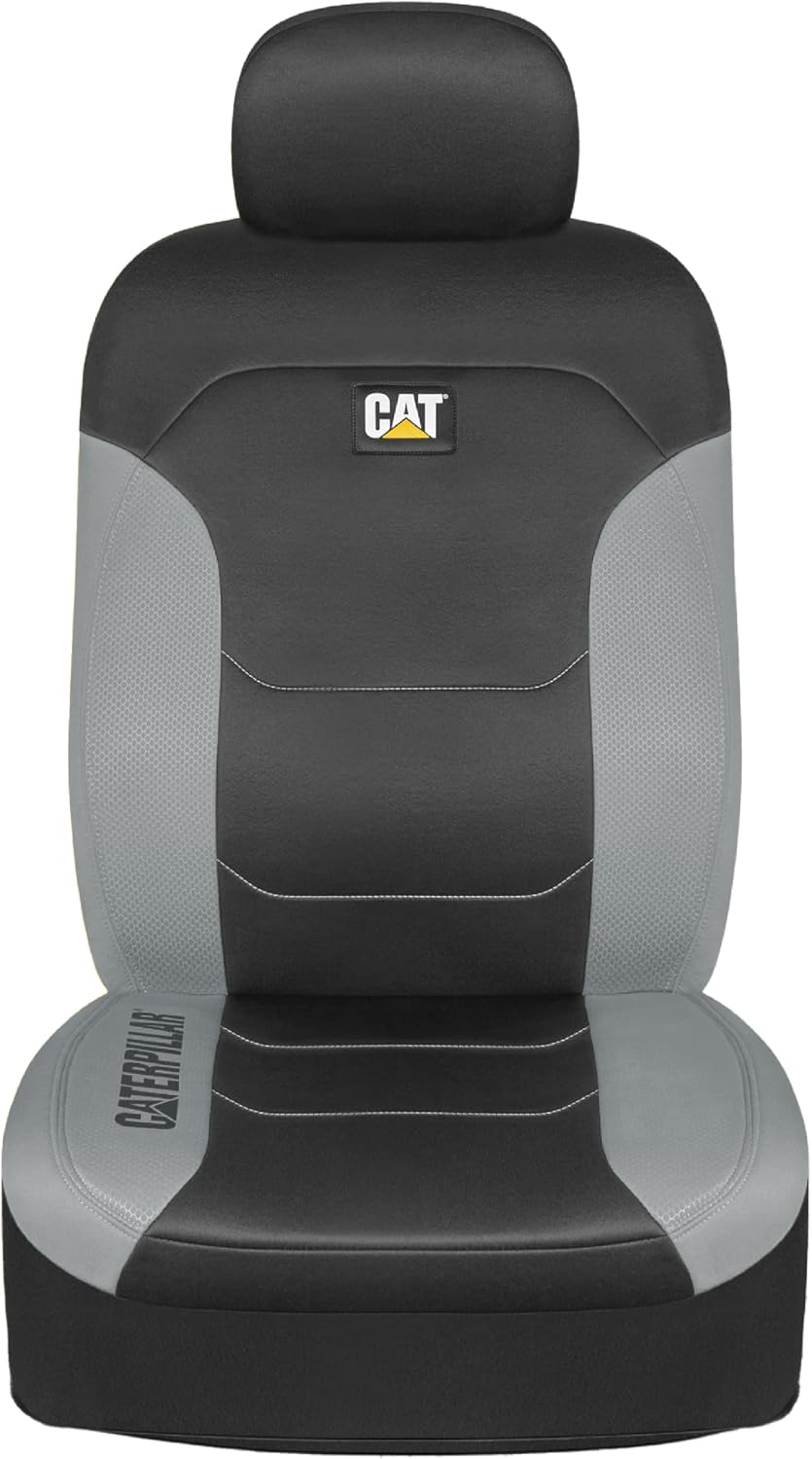 Caterpillar Flexfit Automotive Seat Covers for Cars Trucks and SUVs (Set of 2...
