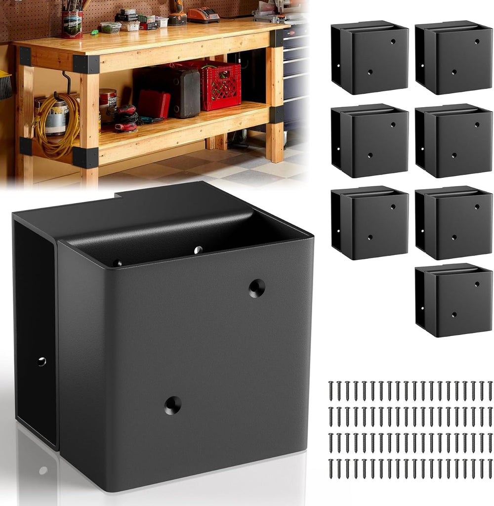 Workbench Bracket Kits - Workbench and Shelving Hardware Kit - Heavy Duty Ste...