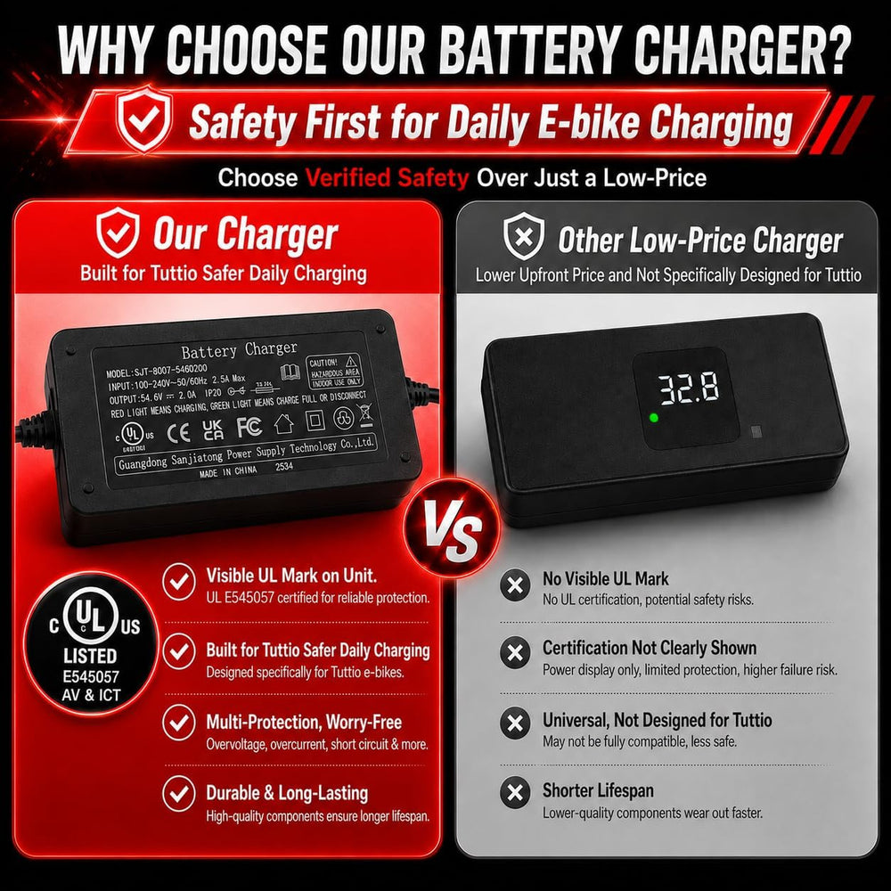 JERBOR 54.6V 2A Battery Chargers for Tuttio Soleil01 Drit Bike, 48V Charger P...