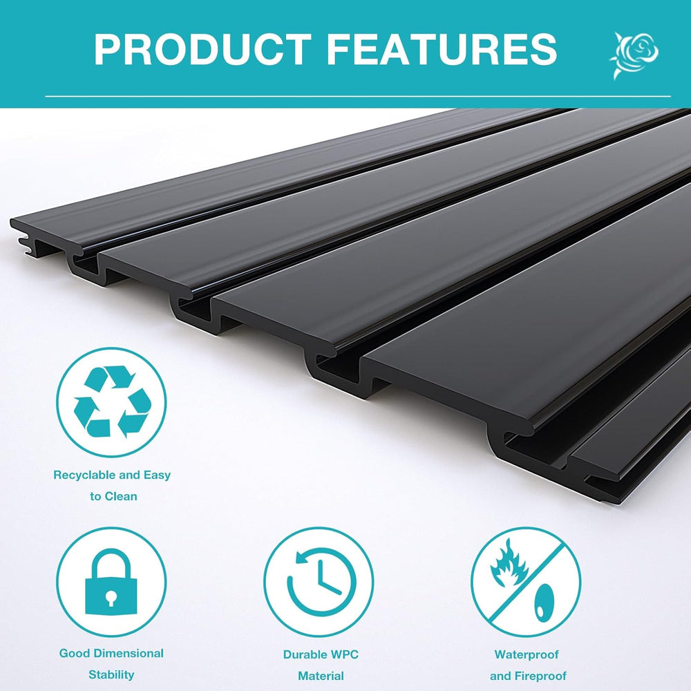 NeatiEase Slatwall Panel Wall Storage Systems, 2 x 4ft Slat Wall Paneling Gar...