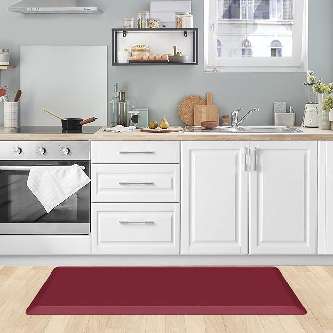 KitchenClouds Kitchen Mat Cushioned Anti Fatigue Kitchen Rug 0.8inch Waterproof