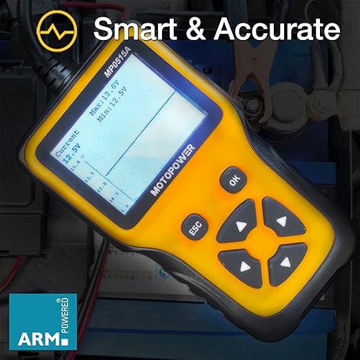 MOTOPOWER MP0515A 12V Car Battery Tester Automotive 100-2000 CCA Battery Load