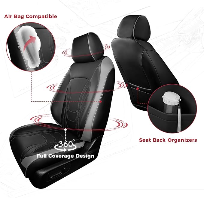 FREESOO Seat Covers for Honda CRV, Custom Fit Car Seat Covers for CRV LX EX