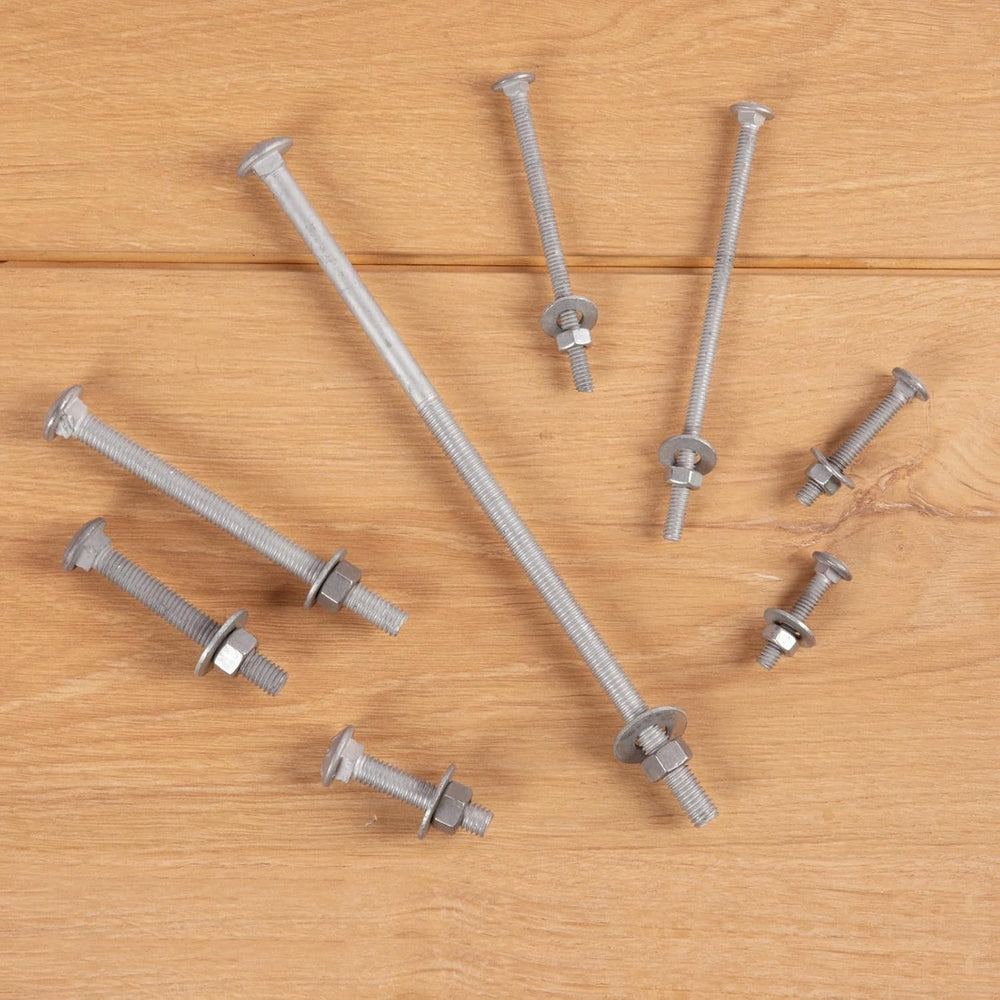 5/16" x 2" Carriage Bolts (100 PCS), Hot Dip Galvanized, Heavy Duty...
