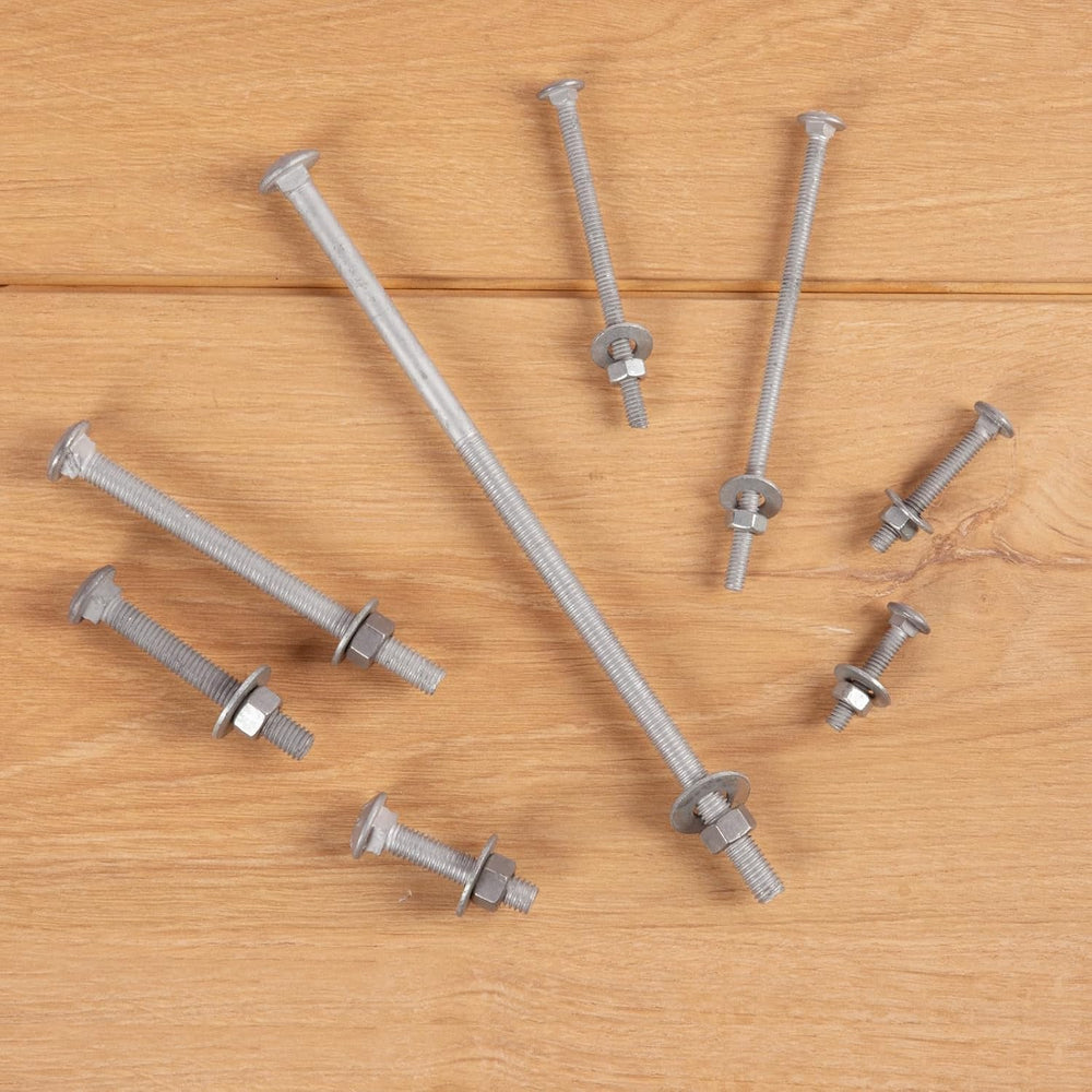5/16" x 1" Carriage Bolts (100 PCS), Hot Dip Galvanized, Heavy Duty...