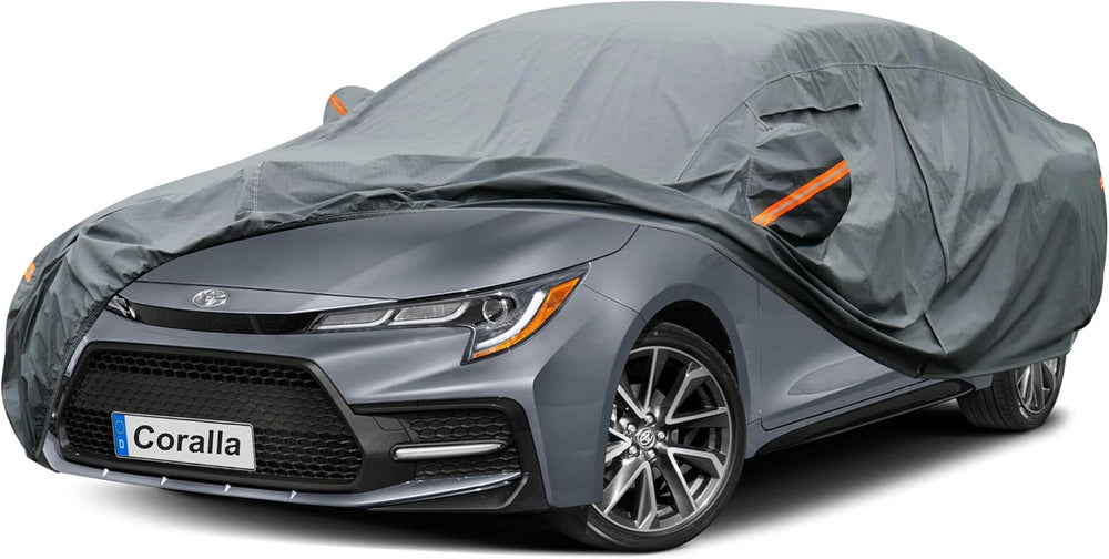 Premium Car Cover Custom Fit Toyota Corolla, 16 Layers Heavy Duty Car Cover