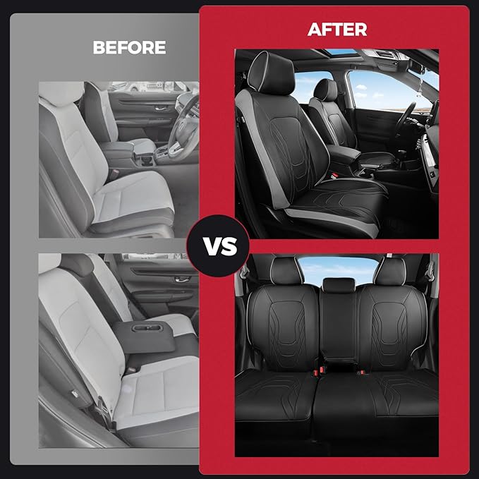 FREESOO Seat Covers for Honda CRV, Custom Fit Car Seat Covers for CRV LX EX