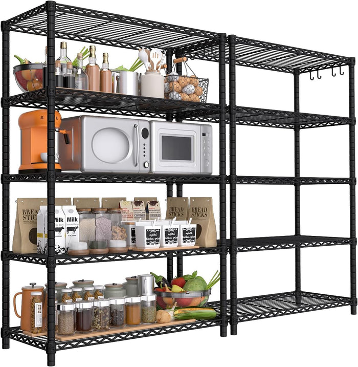 PrimeZone Wire Metal Storage Shelves (2 PCS)