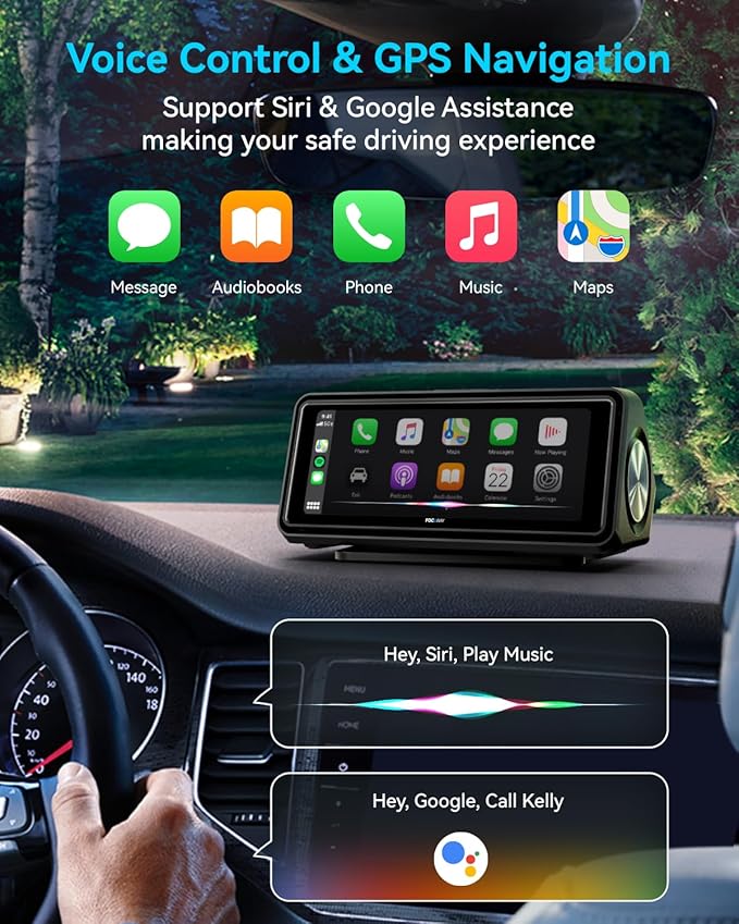 Portable Apple Carplay Screen for Car, Touch Screen