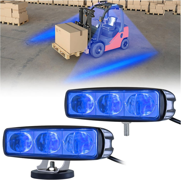 2Pcs Forklift Safety Light Blue, 30W Straight Line Forklift and AGV Safety