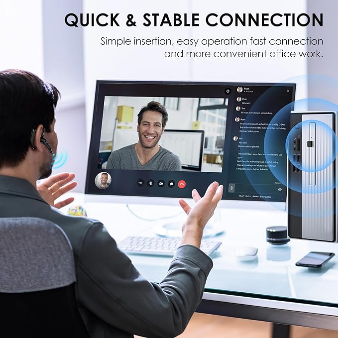 Bluetooth Headset V5.3, 96H Talktime, Wireless Earpiece